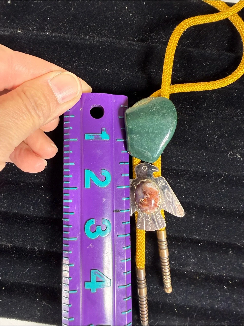 Thunderbird Bolo Tie With Stone Accents